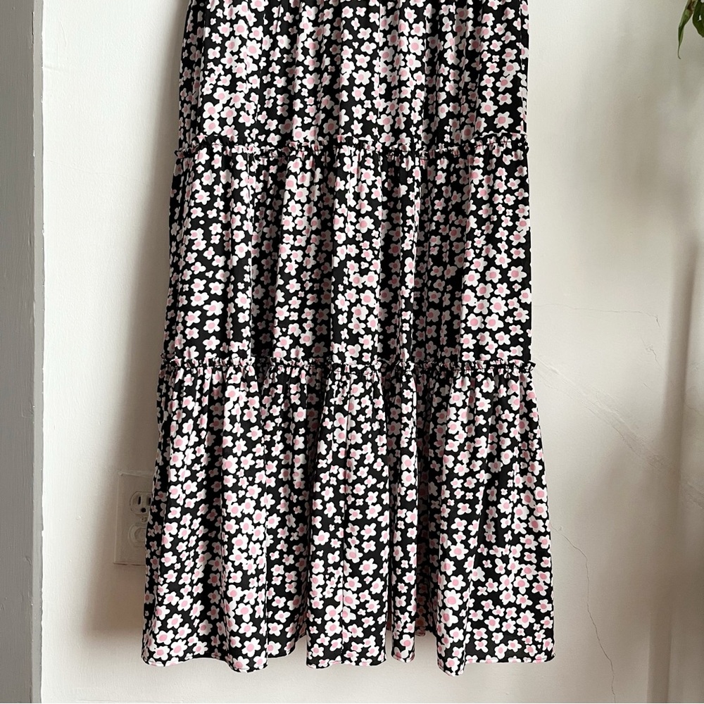 J Crew Tiered Midi Dress in Poppy Garden - Picture 3 of 13